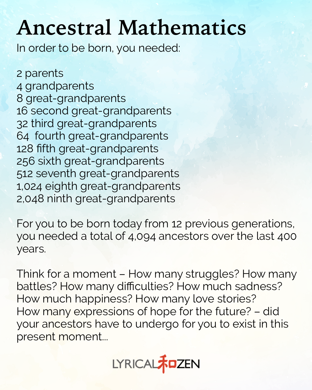 Ancestral Mathematics